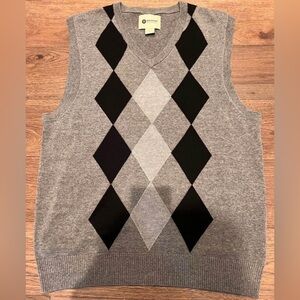 Vintage sweater vest argyle design size large